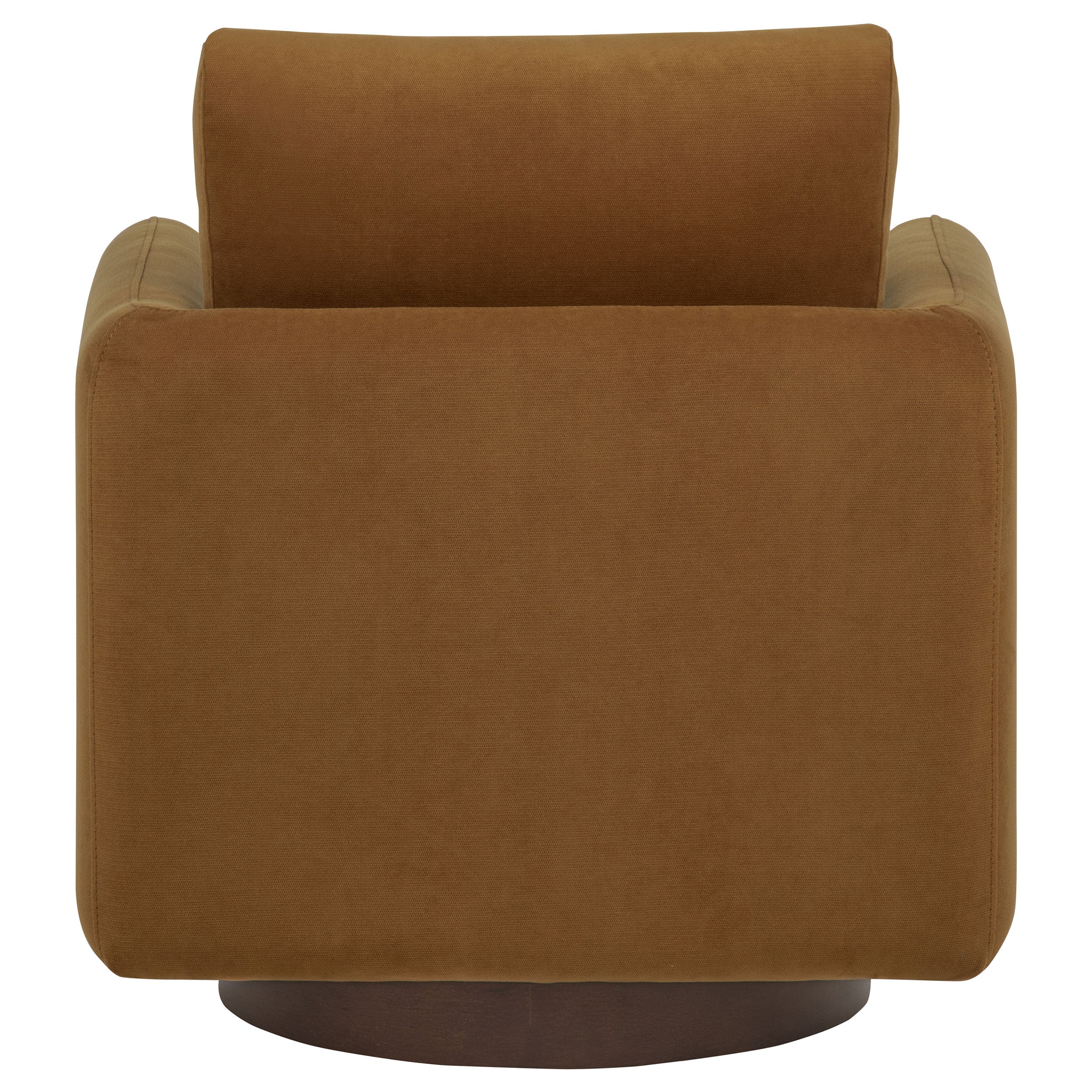 Iris Fabric Upholstered Swivel Accent Chair Rust — view 7