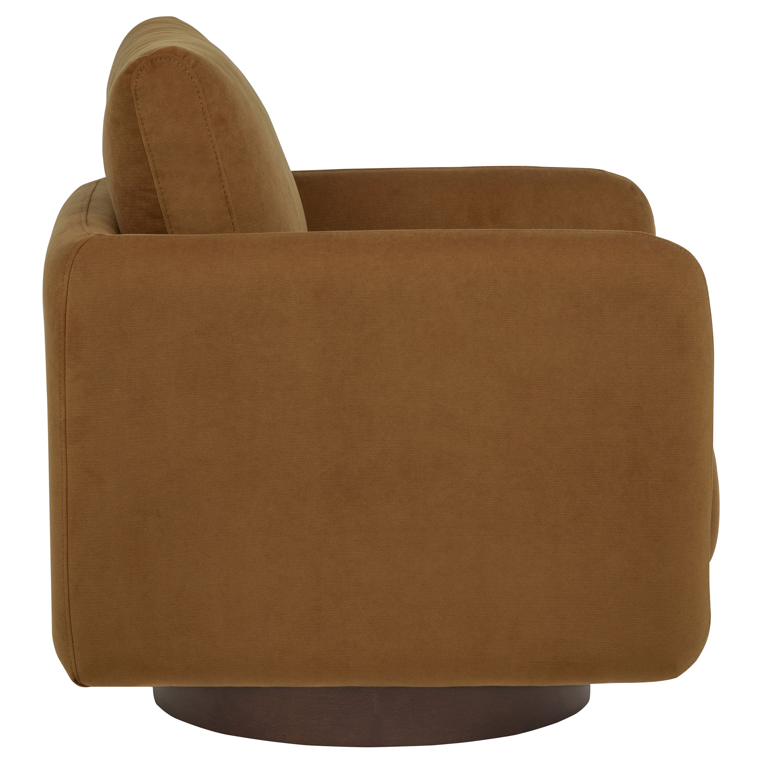 Iris Fabric Upholstered Swivel Accent Chair Rust — view 9