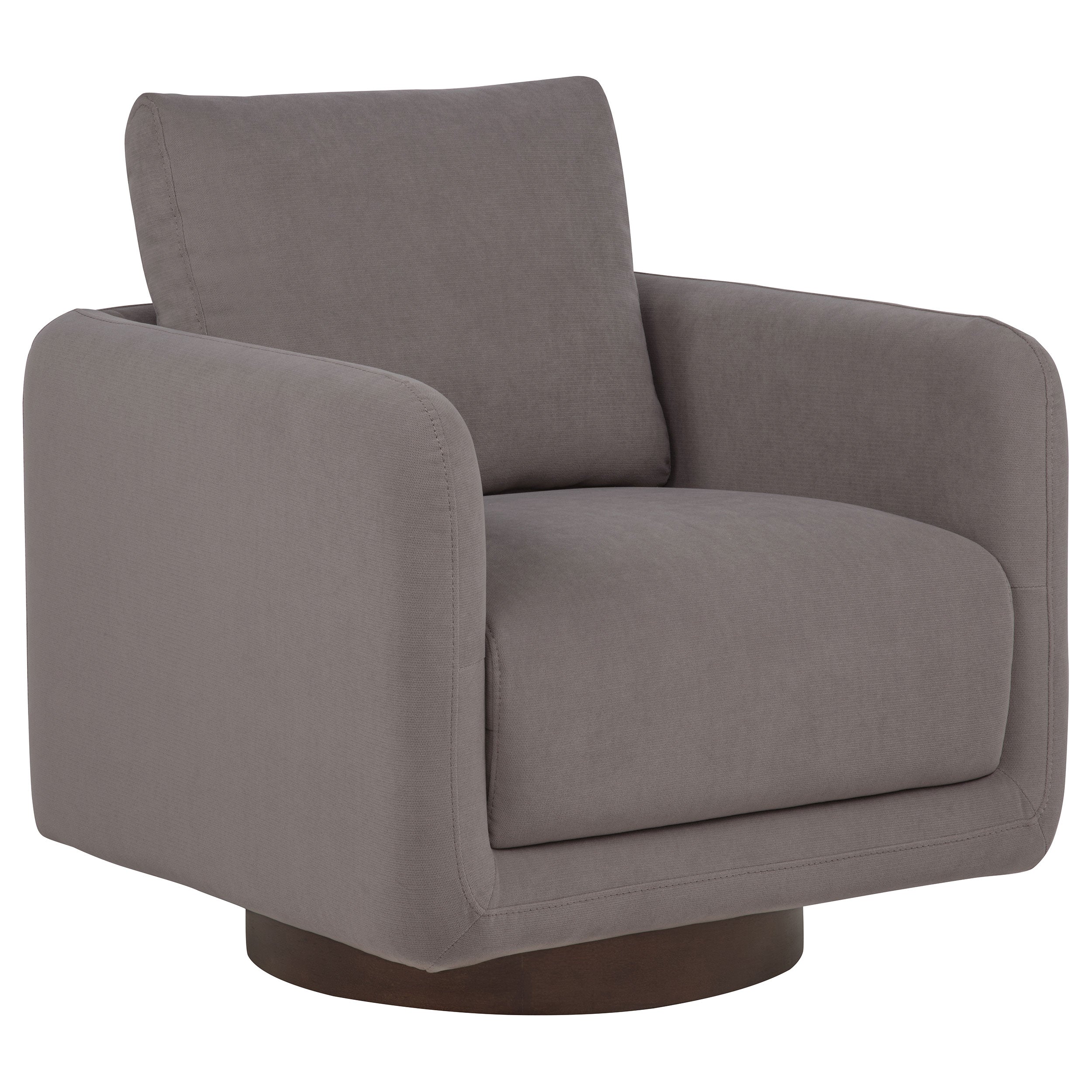 Iris Fabric Upholstered Swivel Accent Chair Stone — view 1