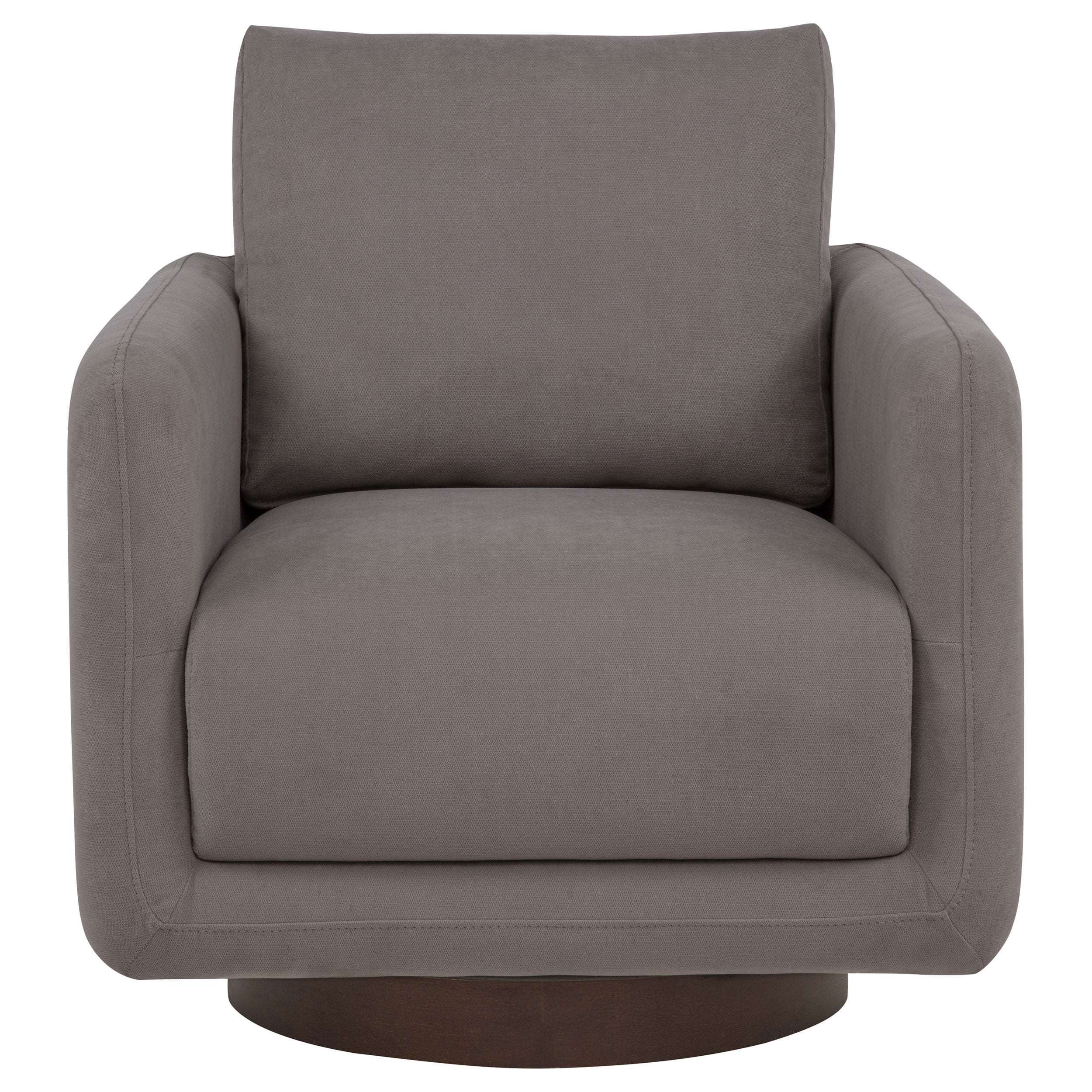 Iris Fabric Upholstered Swivel Accent Chair Stone — view 3