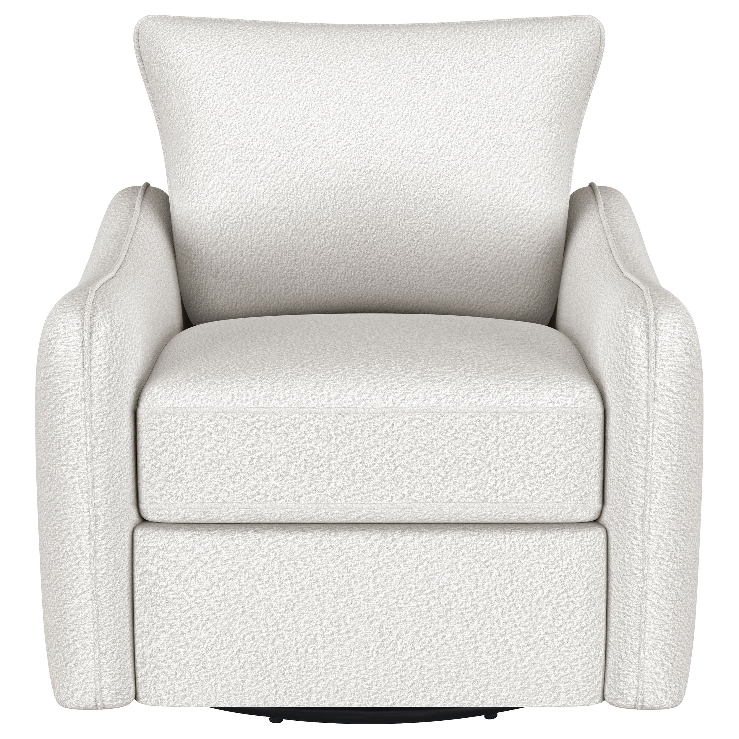 Madia Upholstered Sloped Arm Swivel Glider Chair Vanilla — view 3
