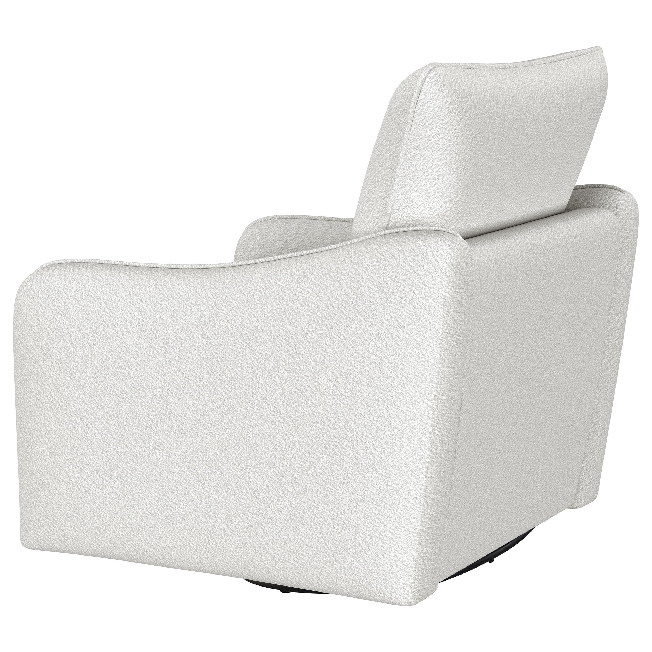 Madia Upholstered Sloped Arm Swivel Glider Chair Vanilla — view 6