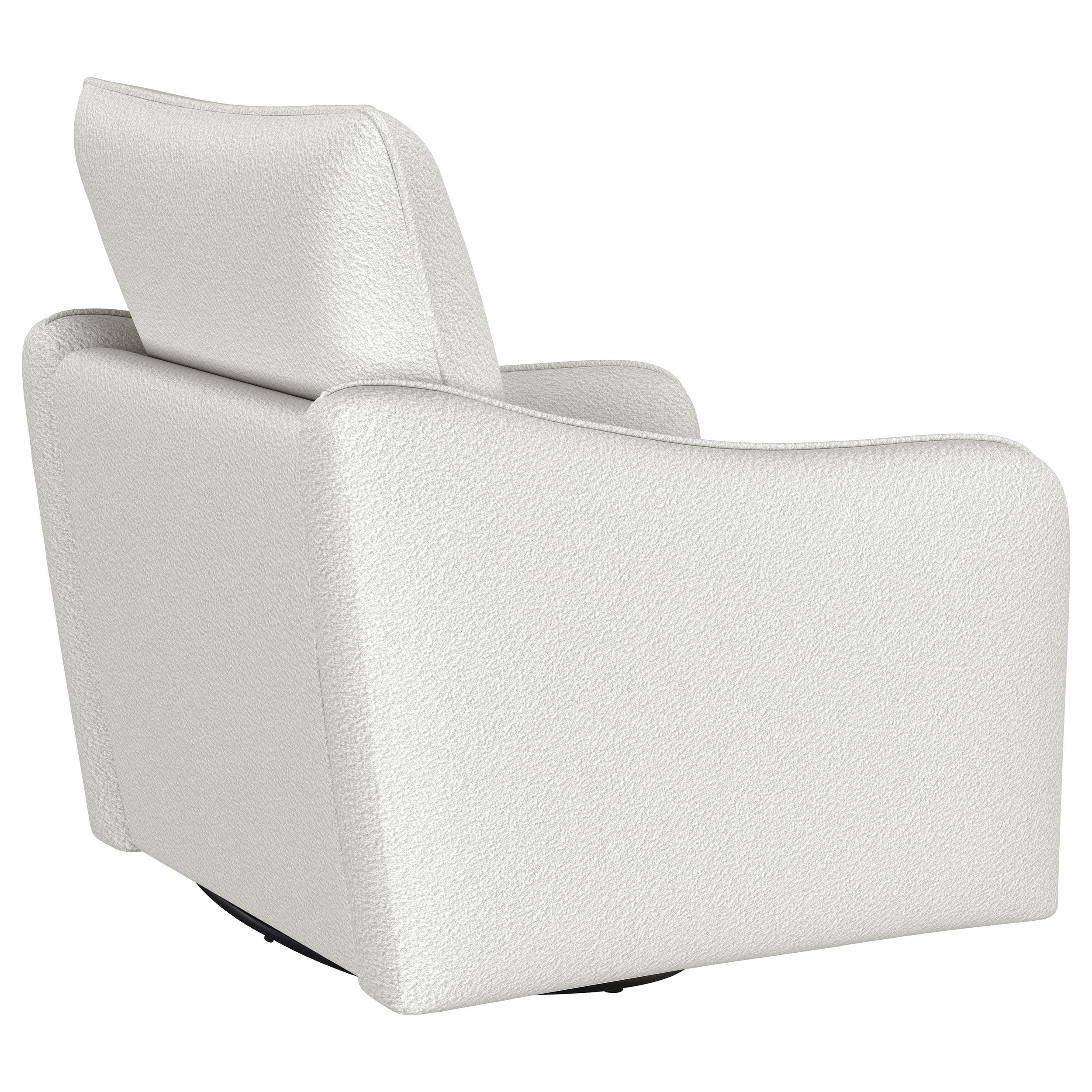 Madia Upholstered Sloped Arm Swivel Glider Chair Vanilla — view 8