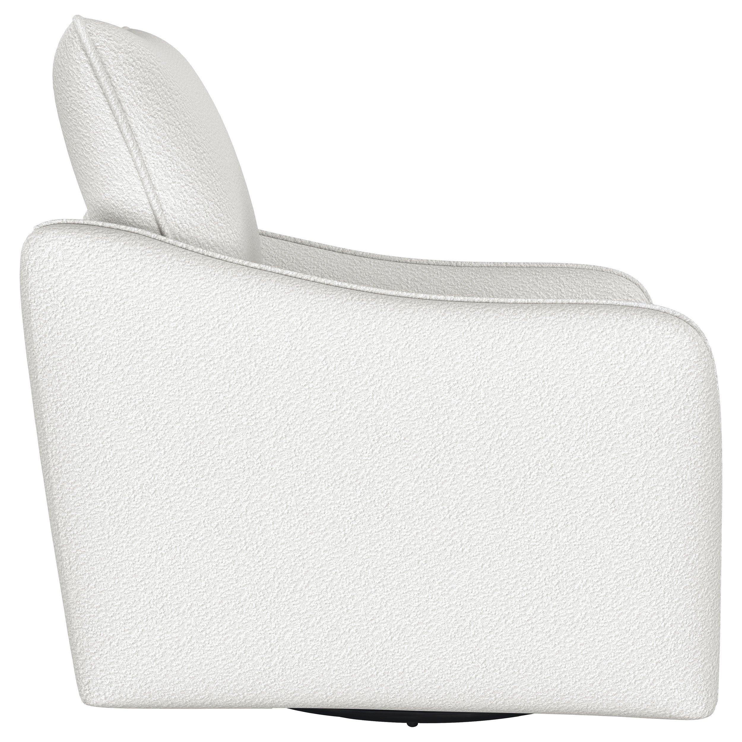 Madia Upholstered Sloped Arm Swivel Glider Chair Vanilla — view 9