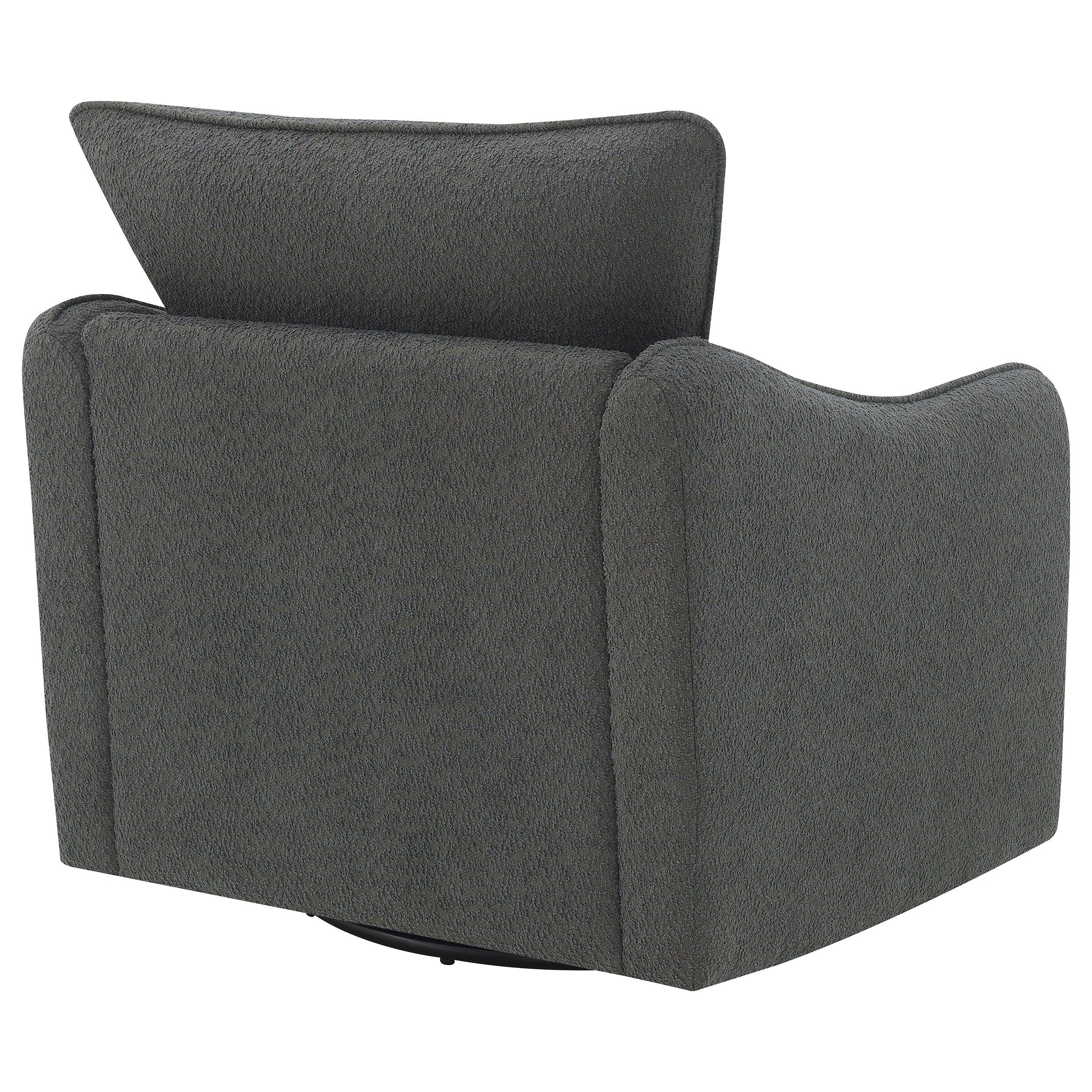Madia Upholstered Sloped Arm Swivel Glider Chair Charcoal — view 7