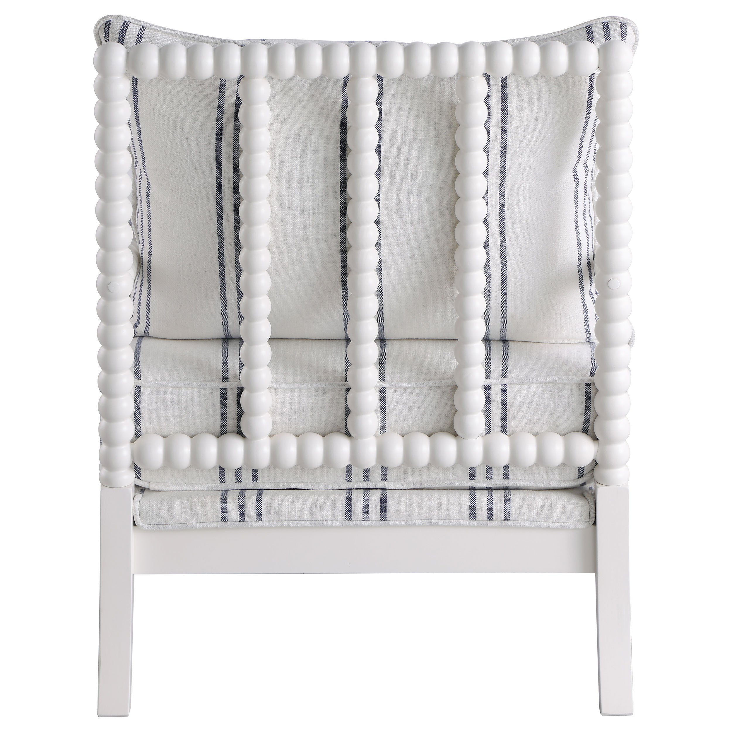 Blanchett Upholstered Bobbin Accent Chair White — view 7