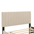 Elegant Upholstered Platform Bed With Twin Size Trundle