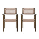 Outdoor Dining Chair (Set of 2), Patio Chairs - Gray / Light Brown