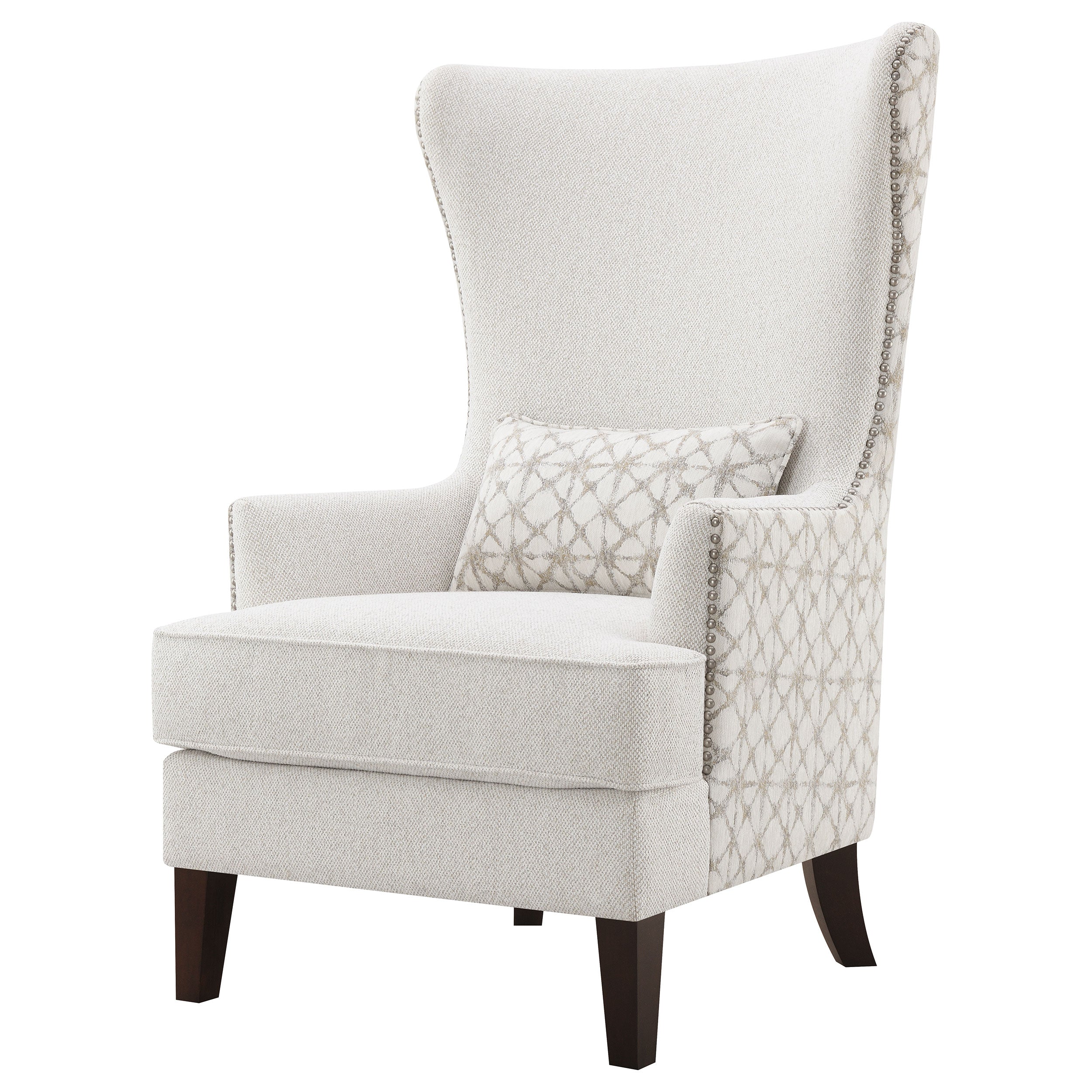 Pippin Upholstered High Wingback Accent Chair Latte — view 4