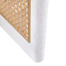 Chinese Style White Solid Wood And Imitation Rattan Coffee Table