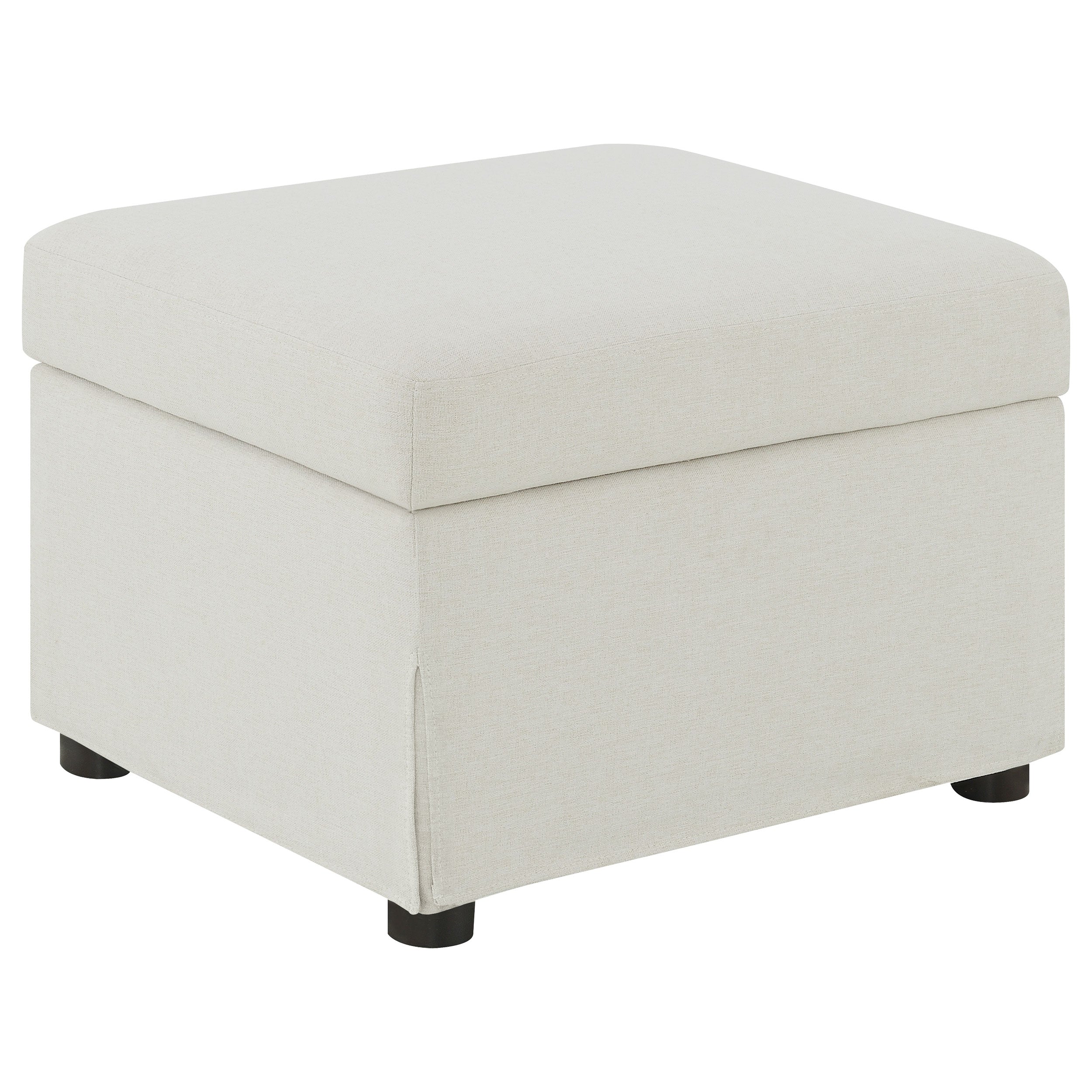 Winter Upholstered Hydraulic Lift Top Storage Ottoman Beige — view 1
