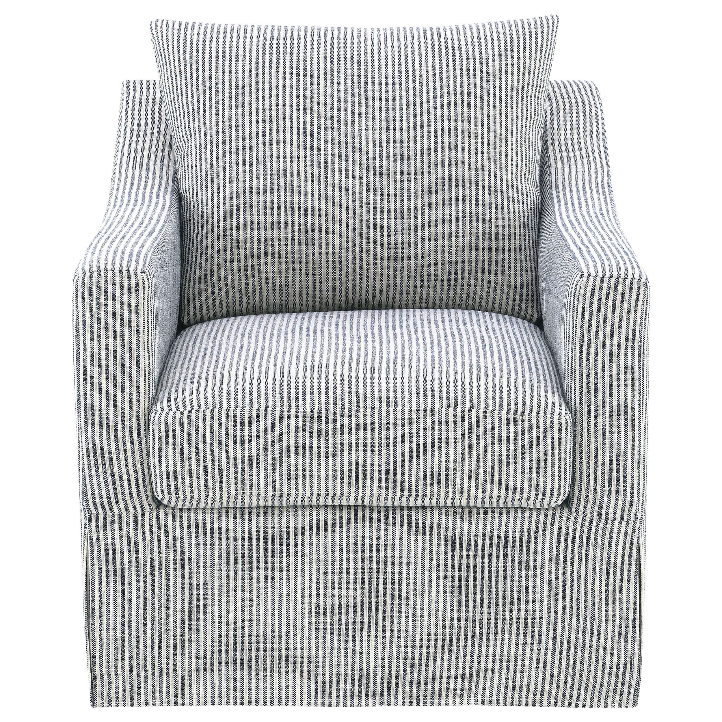 Winter Upholstered Sloped Arm Accent Swivel Chair Grey — view 3