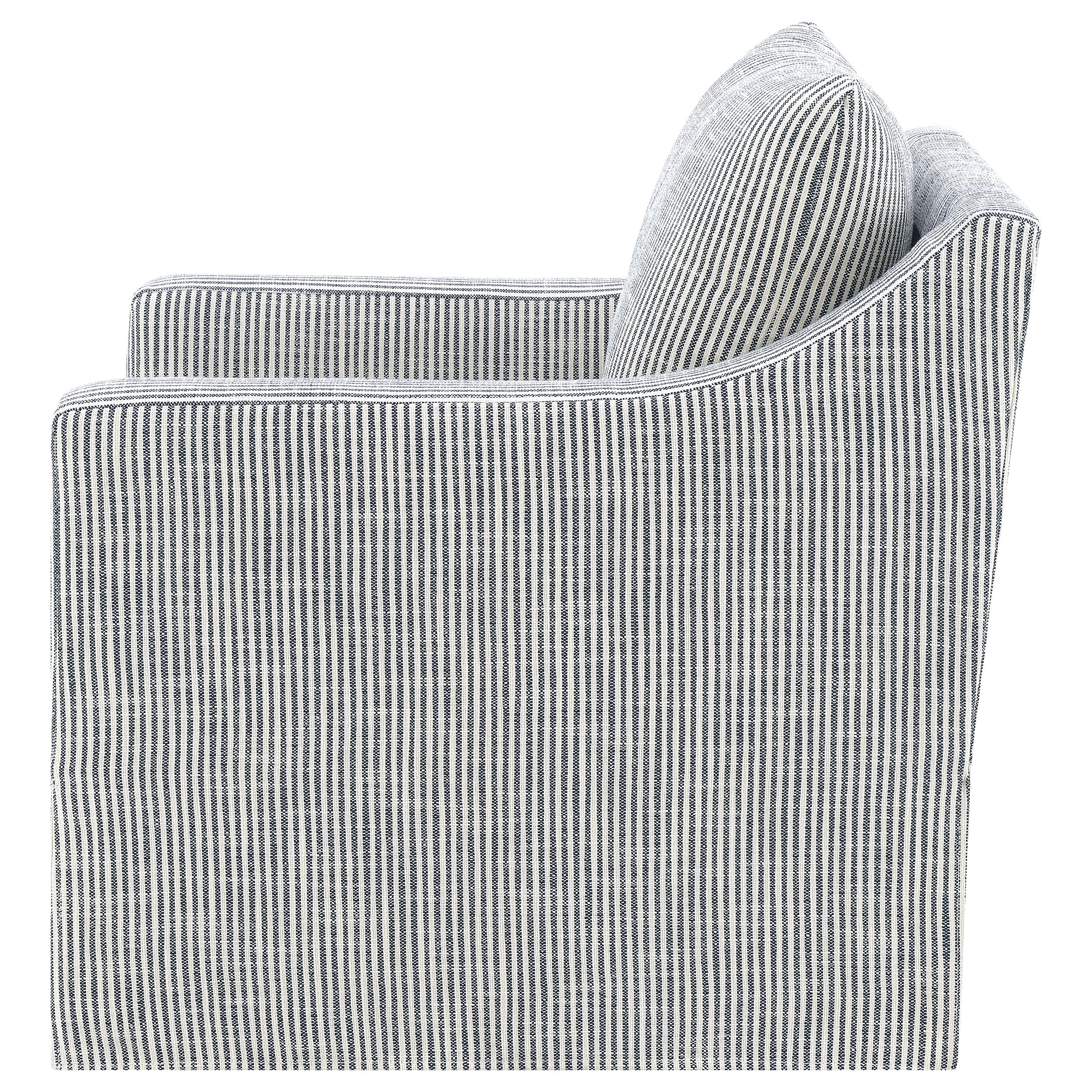 Winter Upholstered Sloped Arm Accent Swivel Chair Grey — view 5