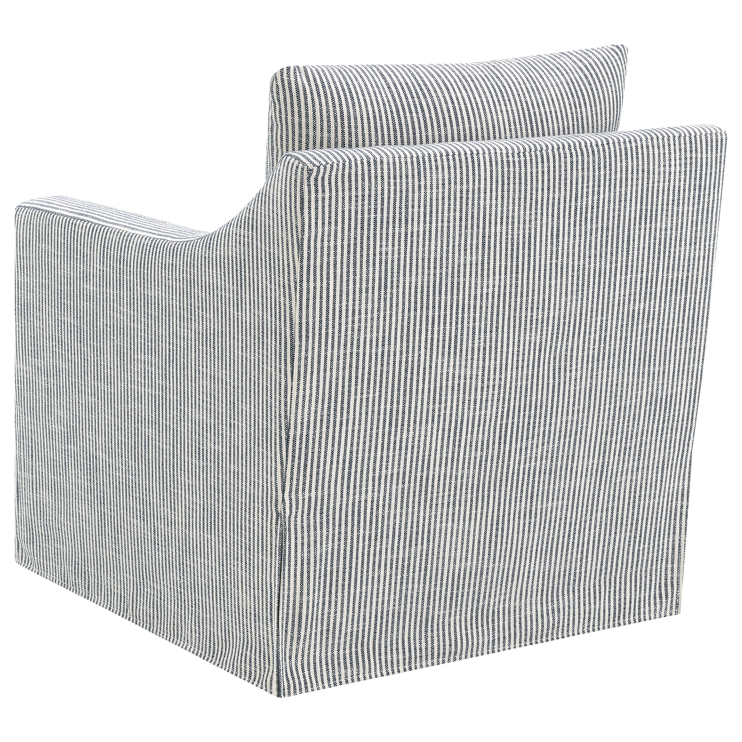 Winter Upholstered Sloped Arm Accent Swivel Chair Grey — view 6