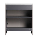 Contemporary Freestanding Bathroom Vanity With Resin Sink & Soft-Close Cabinet Doors