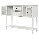 Hearth & Haven Stella Buffet Storage Cabinet With Bottom Shelf, White