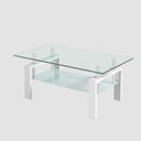 Tempered Glass Table With Storage