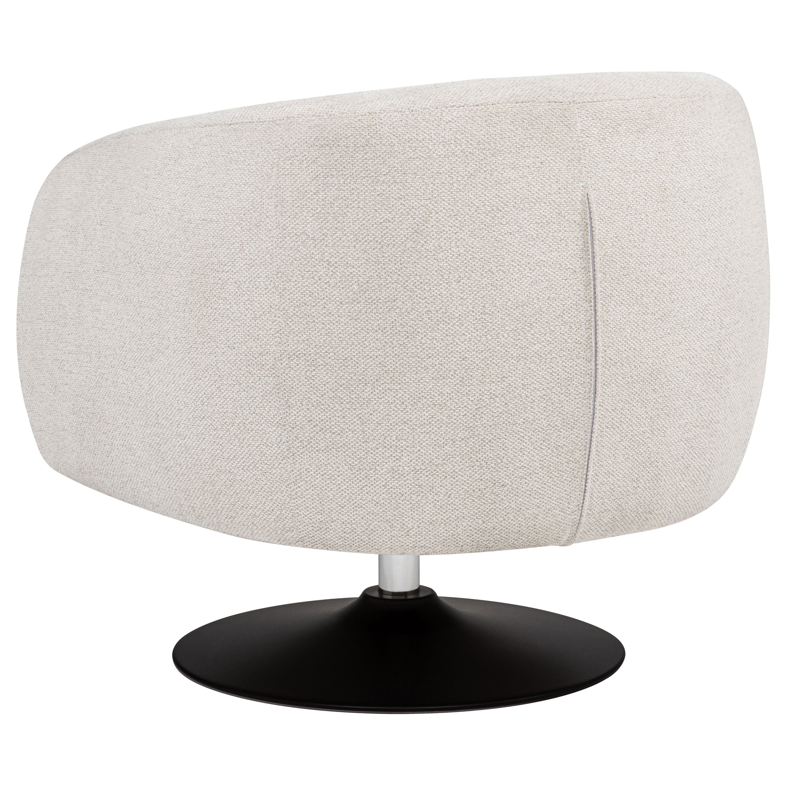 Dave Upholstered Barrel Back Swivel Club Chair Beige — view 6