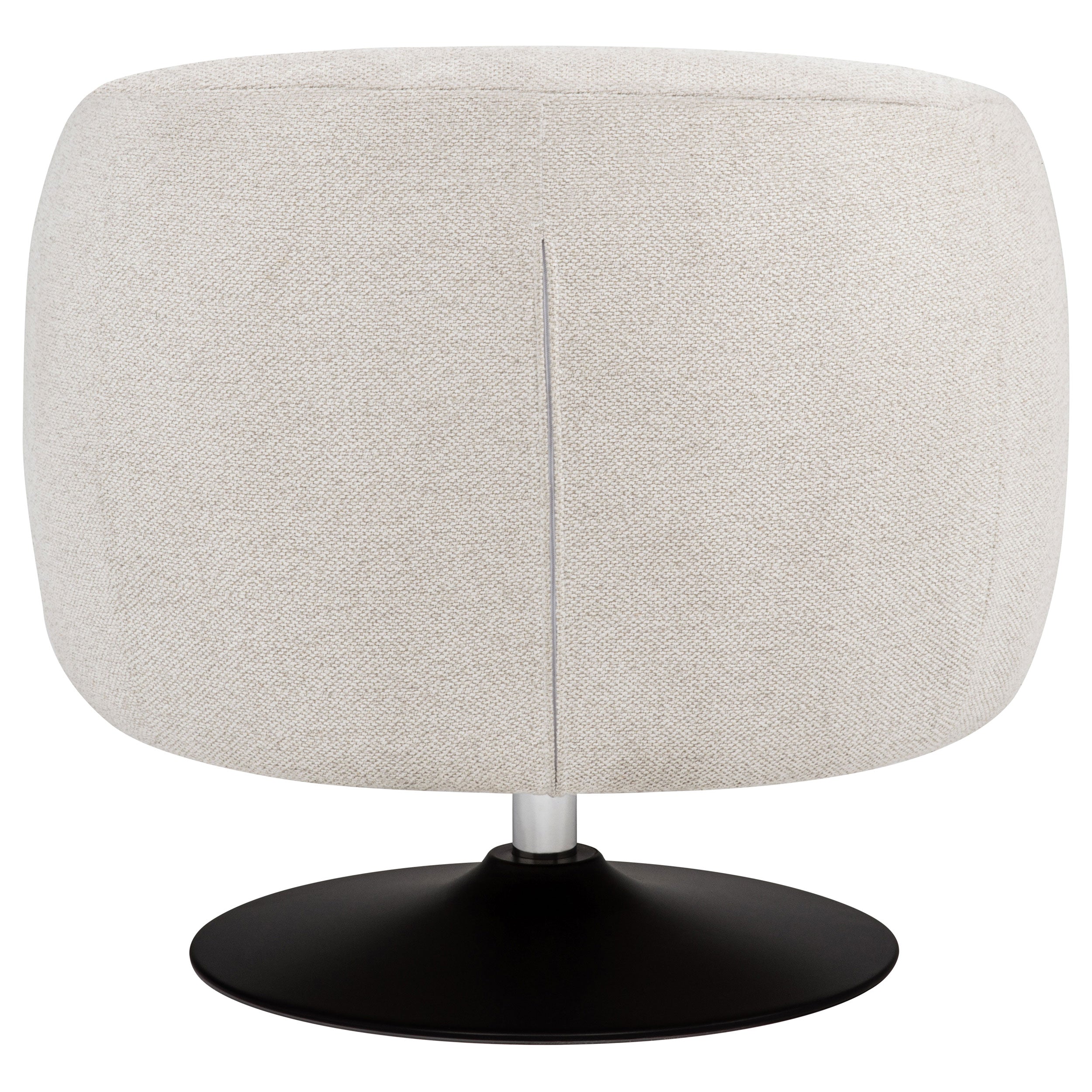 Dave Upholstered Barrel Back Swivel Club Chair Beige — view 7