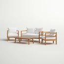 Outdoor Furniture With Coffee Table, Patio Conversation Set Deep Seating With Soft Cushion