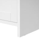 Hollow Pattern 2 Door 3 Drawer Wardrobe, The Collision Of Wood Color, Suitable For Bedrooms And Dressing Rooms - White