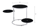 Lynch - Accent Table - Black & Chrome Finish - Atlantic Fine Furniture Inc