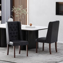 Sophisticated Tufted Dining Chair With High Back Design