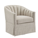 Solitude - Skirted Swivel Accent Chair With Hemp Like