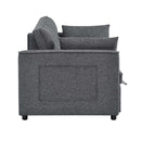 Sienna - Tufted Convertible Sleeper Sofa With Chaise - Gray