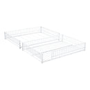 Bunk Bed Frame With Ladder And Safety Guardrails