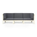 Oana - Modern 3 Piece Sofa Set With Water Resistant Cushions - Light Gray