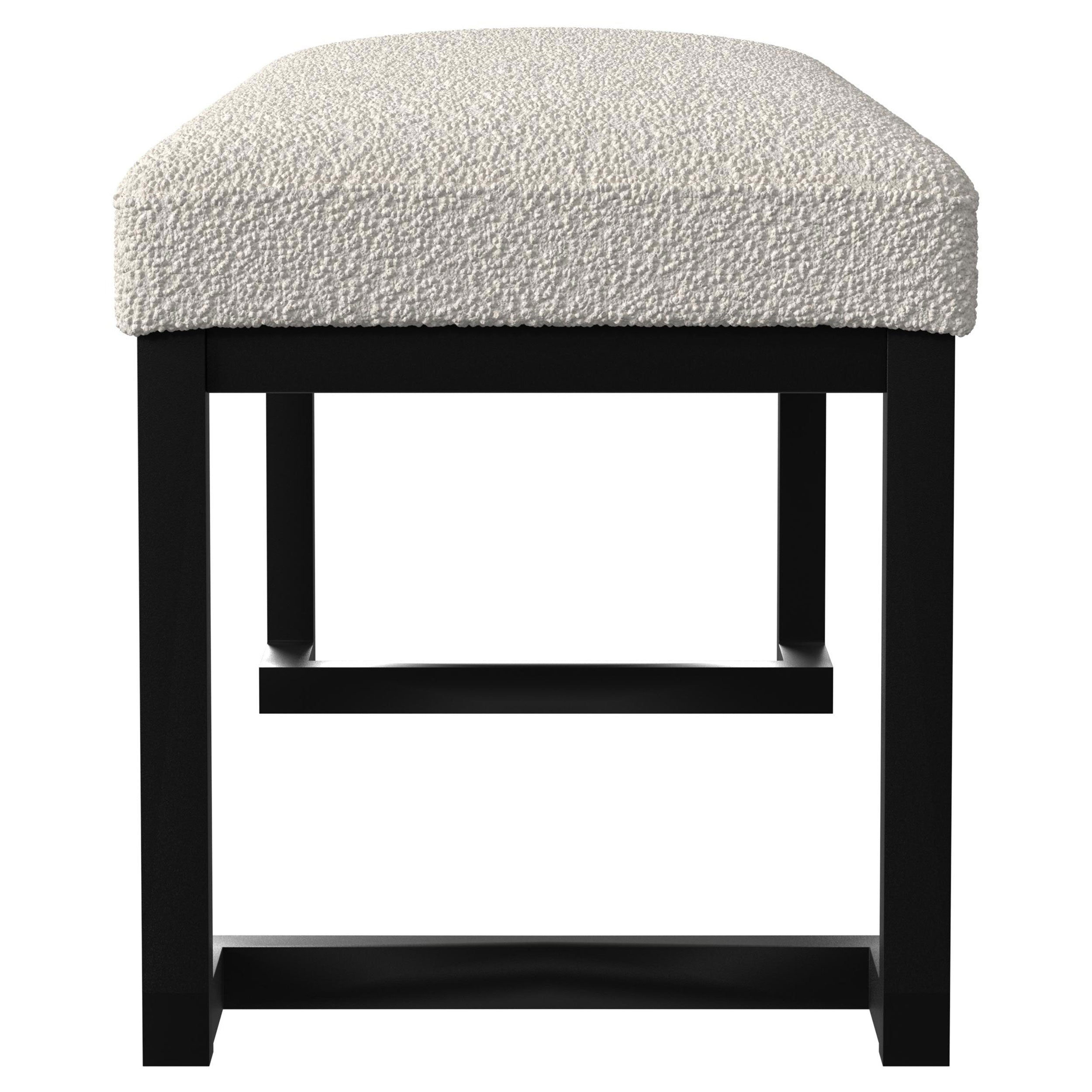 Mesa Boucle Upholstered Tufted Accent Bench Vanilla — view 5