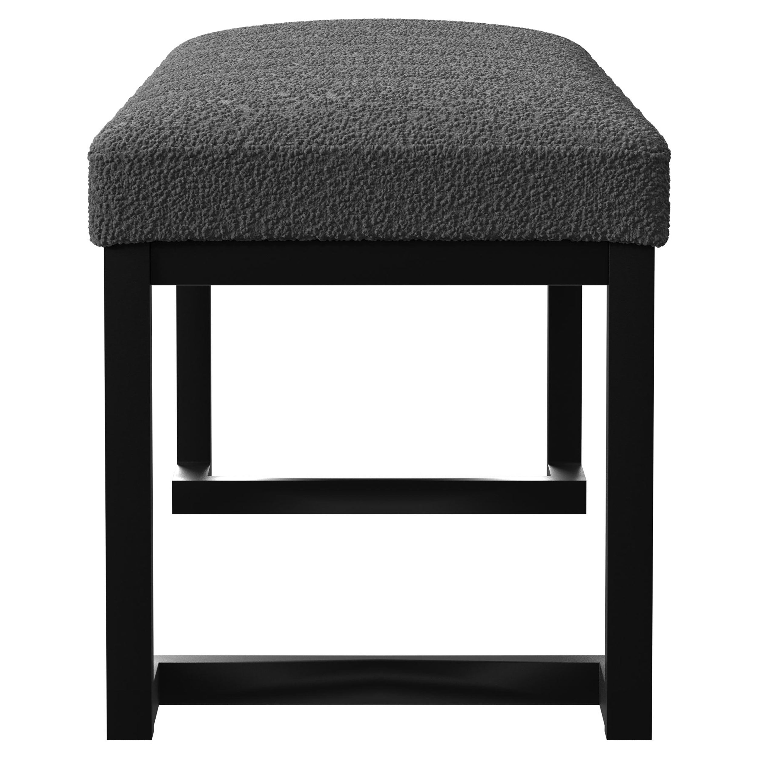 Mesa Boucle Upholstered Tufted Accent Bench Charcoal — view 5
