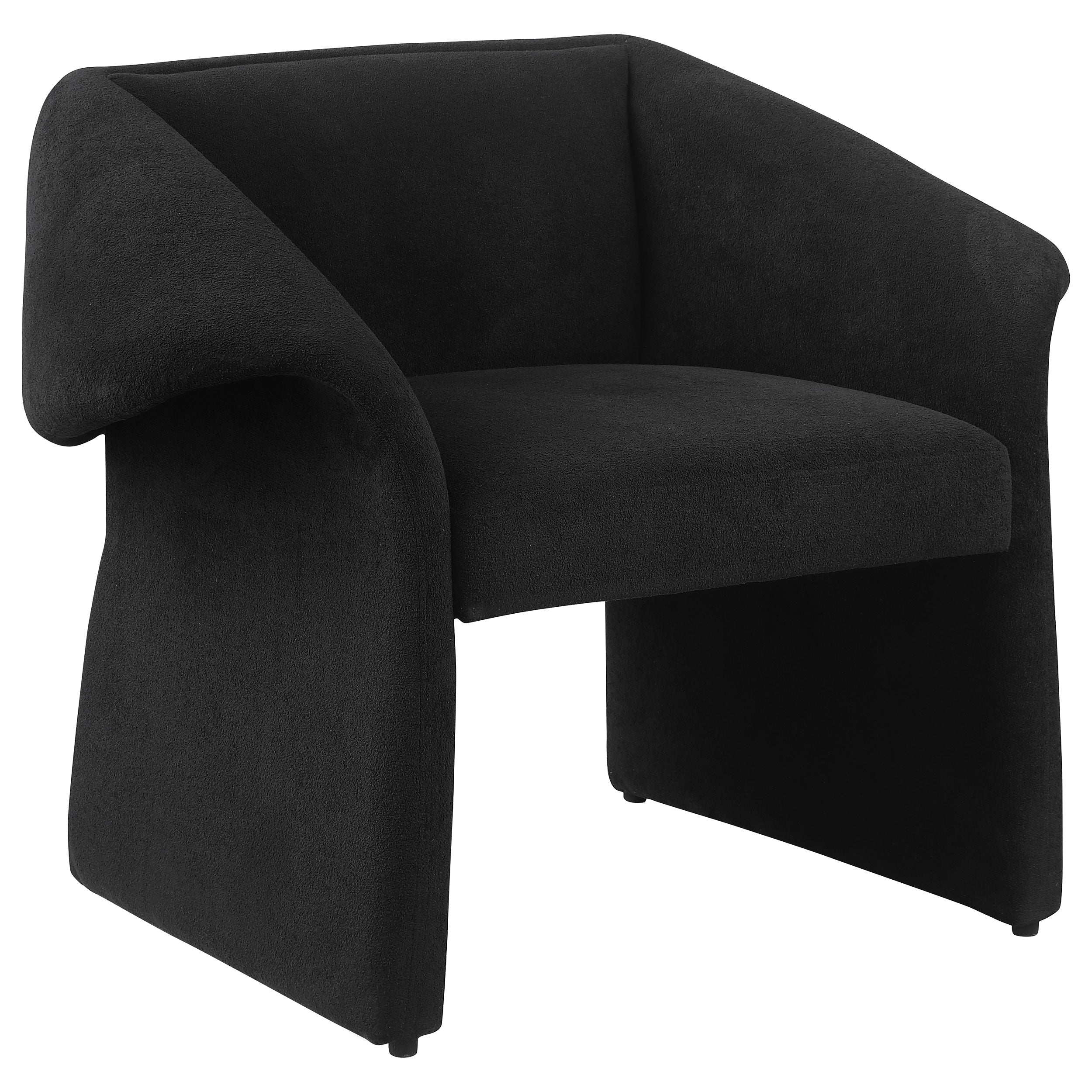 Ramsey Upholstered Sloped Arm Accent Chair Black — view 1