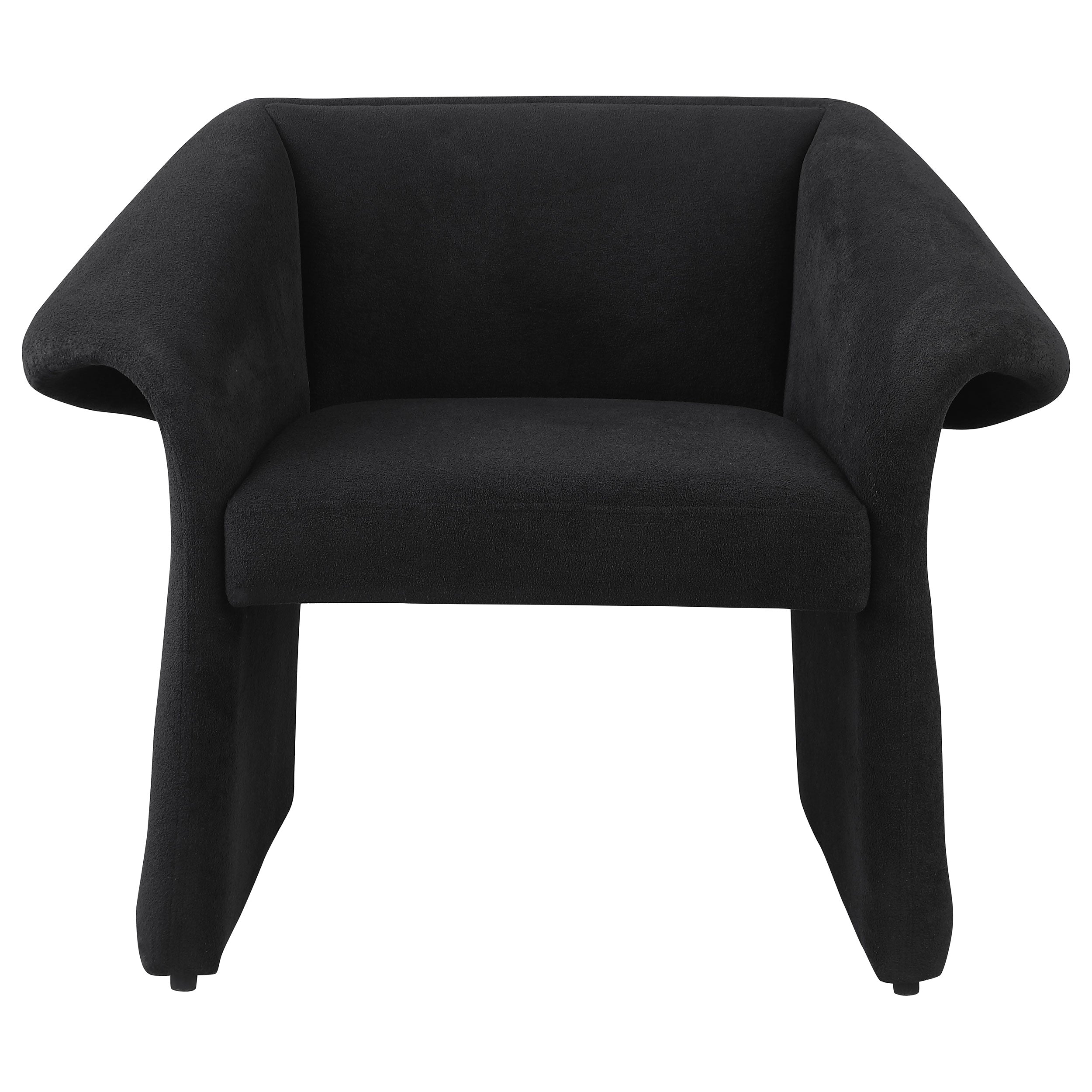 Ramsey Upholstered Sloped Arm Accent Chair Black — view 3