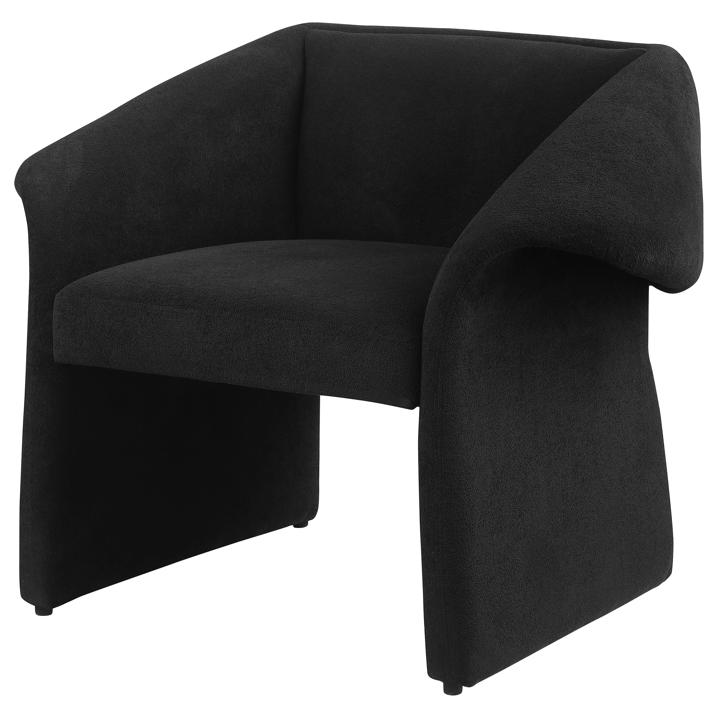 Ramsey Upholstered Sloped Arm Accent Chair Black — view 4