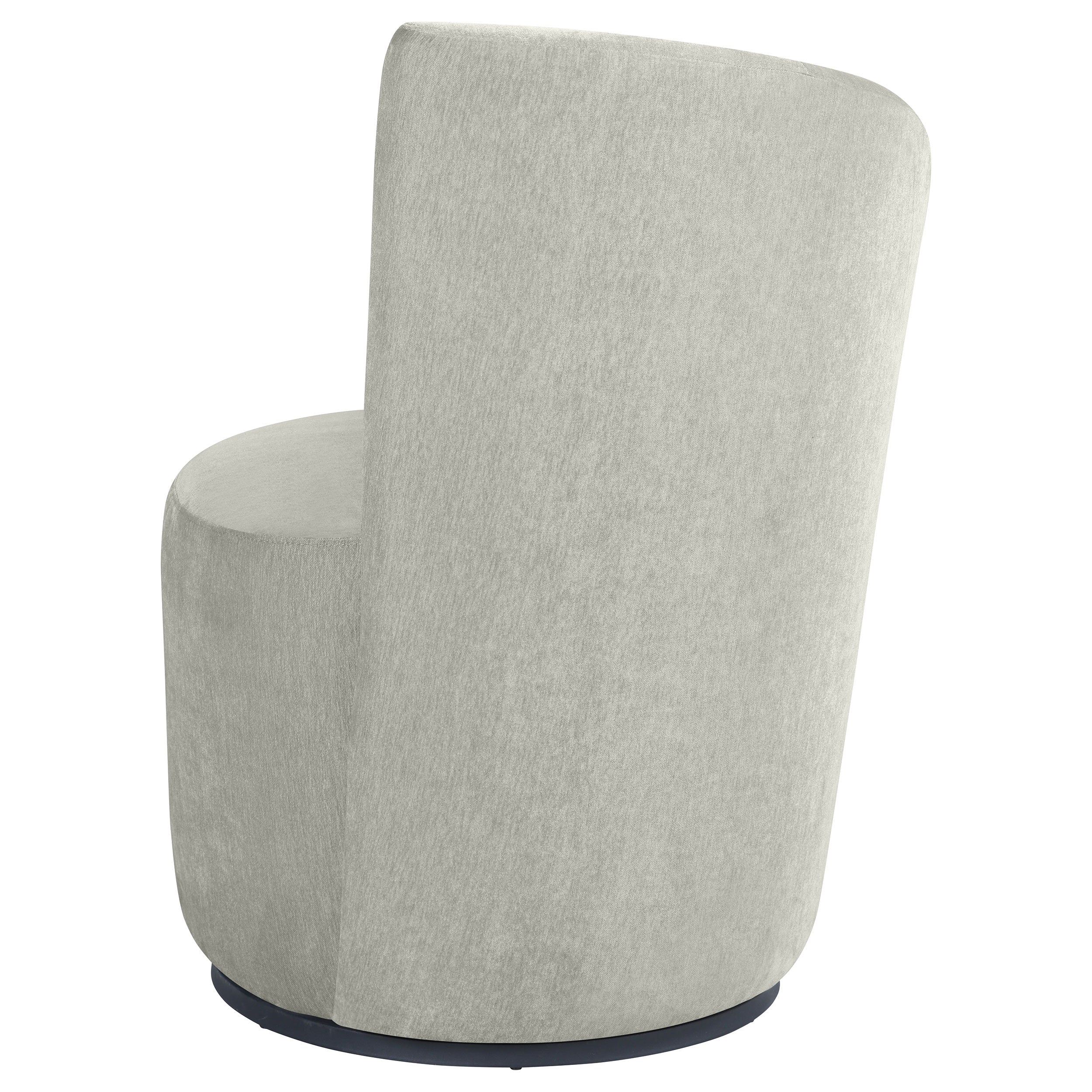 Nueva Upholstered Swivel Chair Curved Backrest Dove Grey — view 4