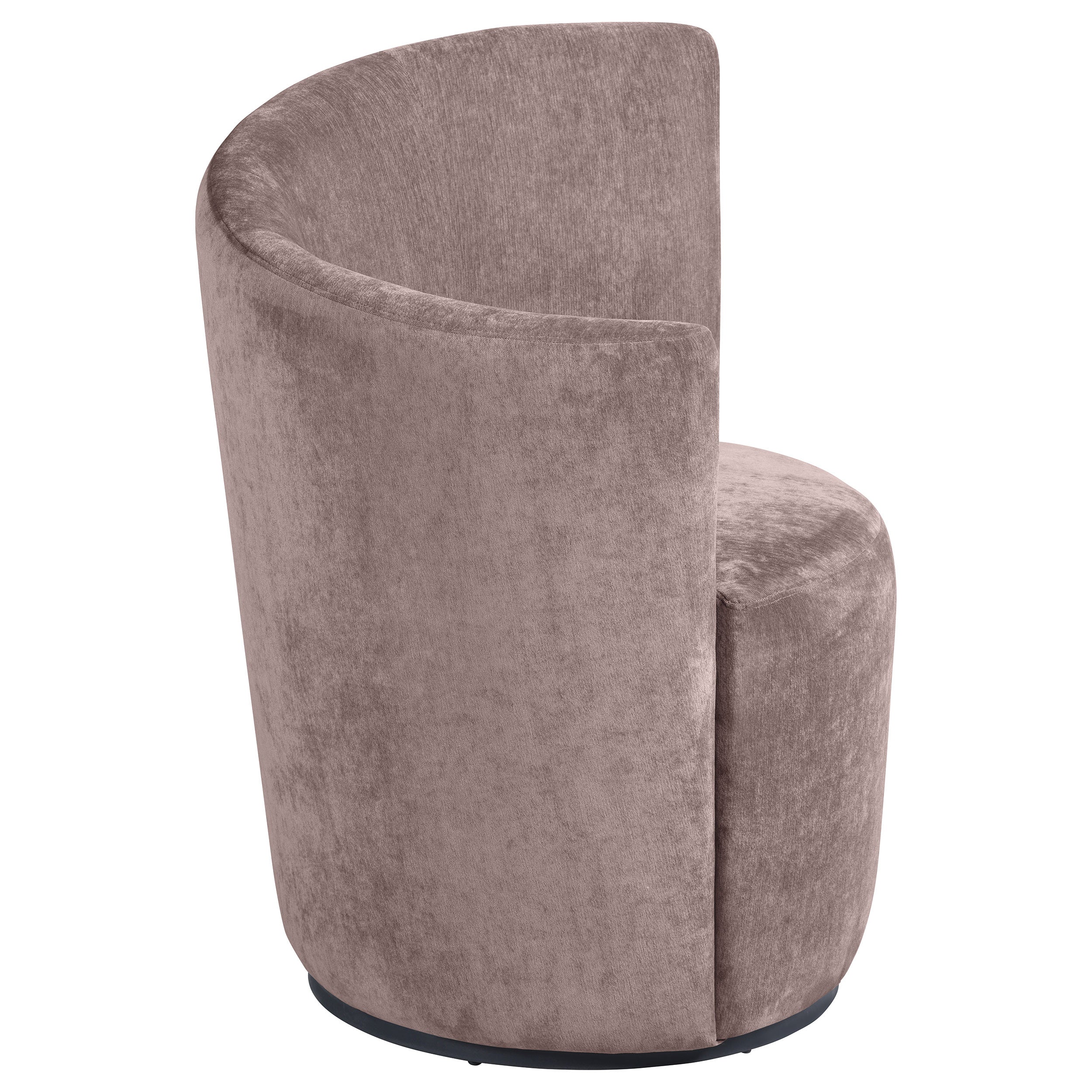 Nueva Upholstered Swivel Chair Curved Backrest Blush — view 5
