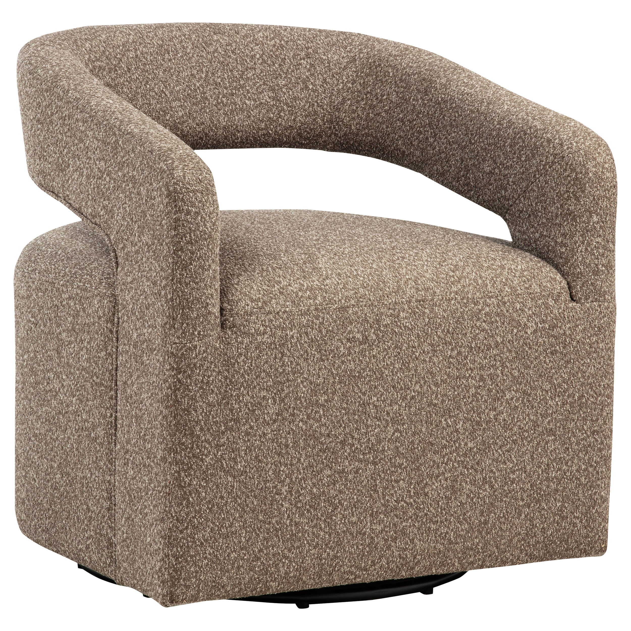 Westhill Boucle Upholstered Swivel Accent Chair Rocky Road — view 1