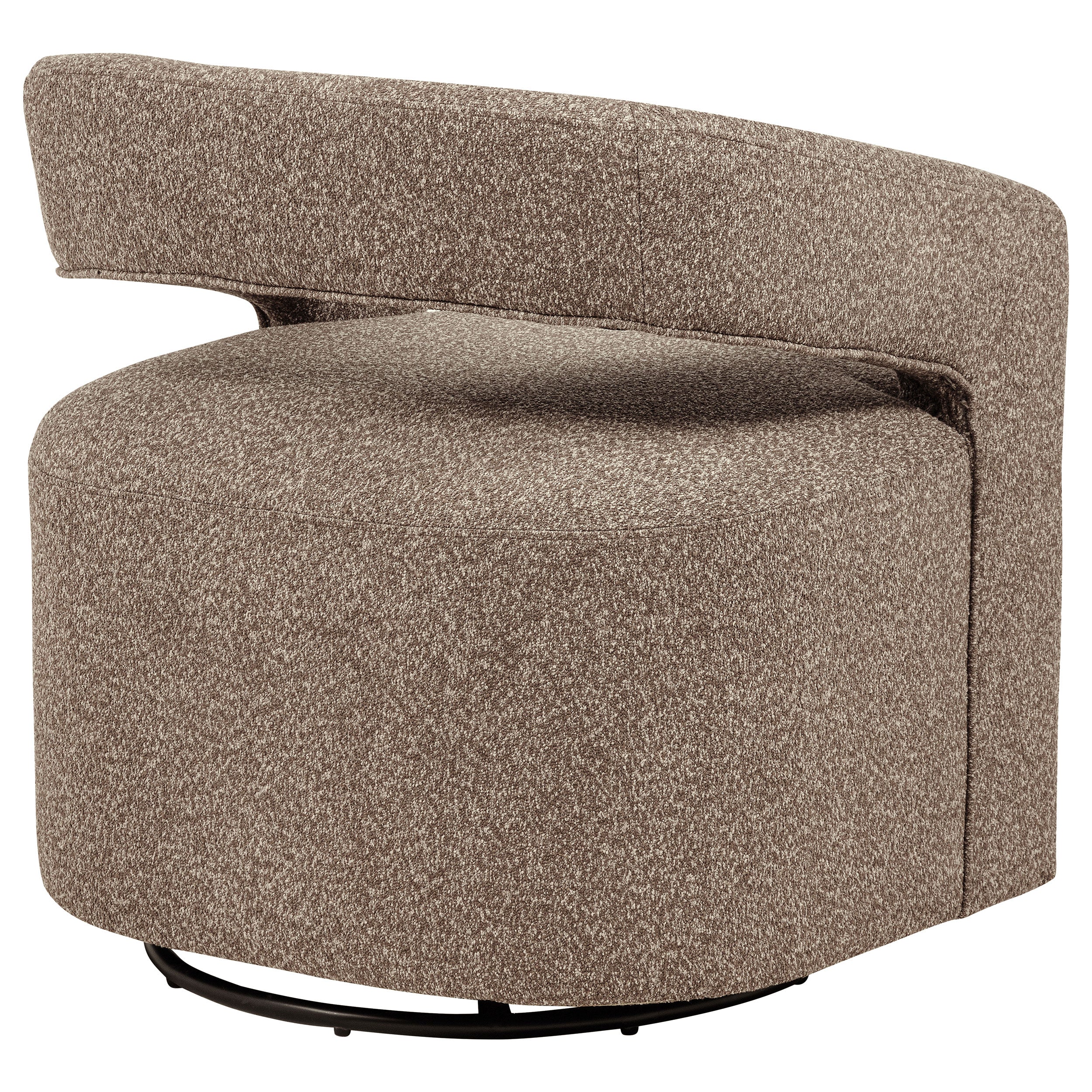 Westhill Boucle Upholstered Swivel Accent Chair Rocky Road — view 8