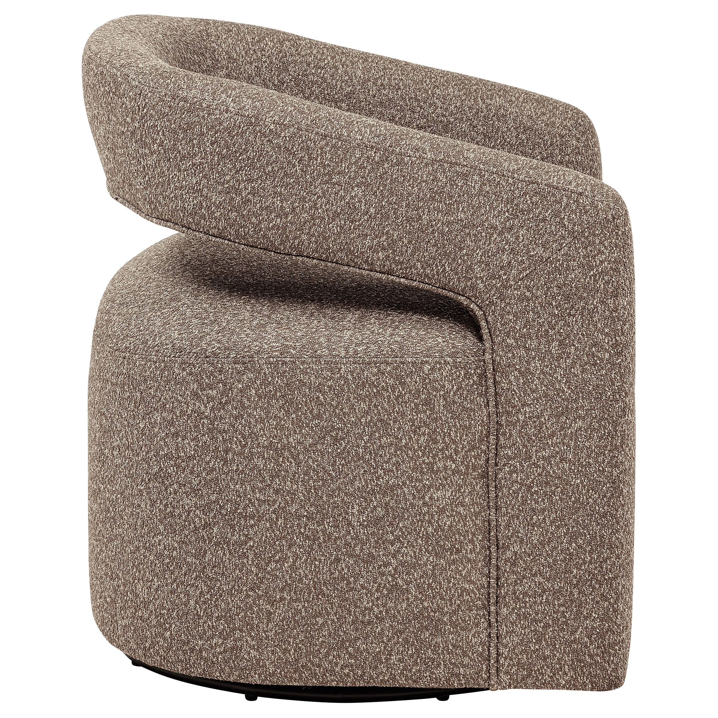 Westhill Boucle Upholstered Swivel Accent Chair Rocky Road — view 9