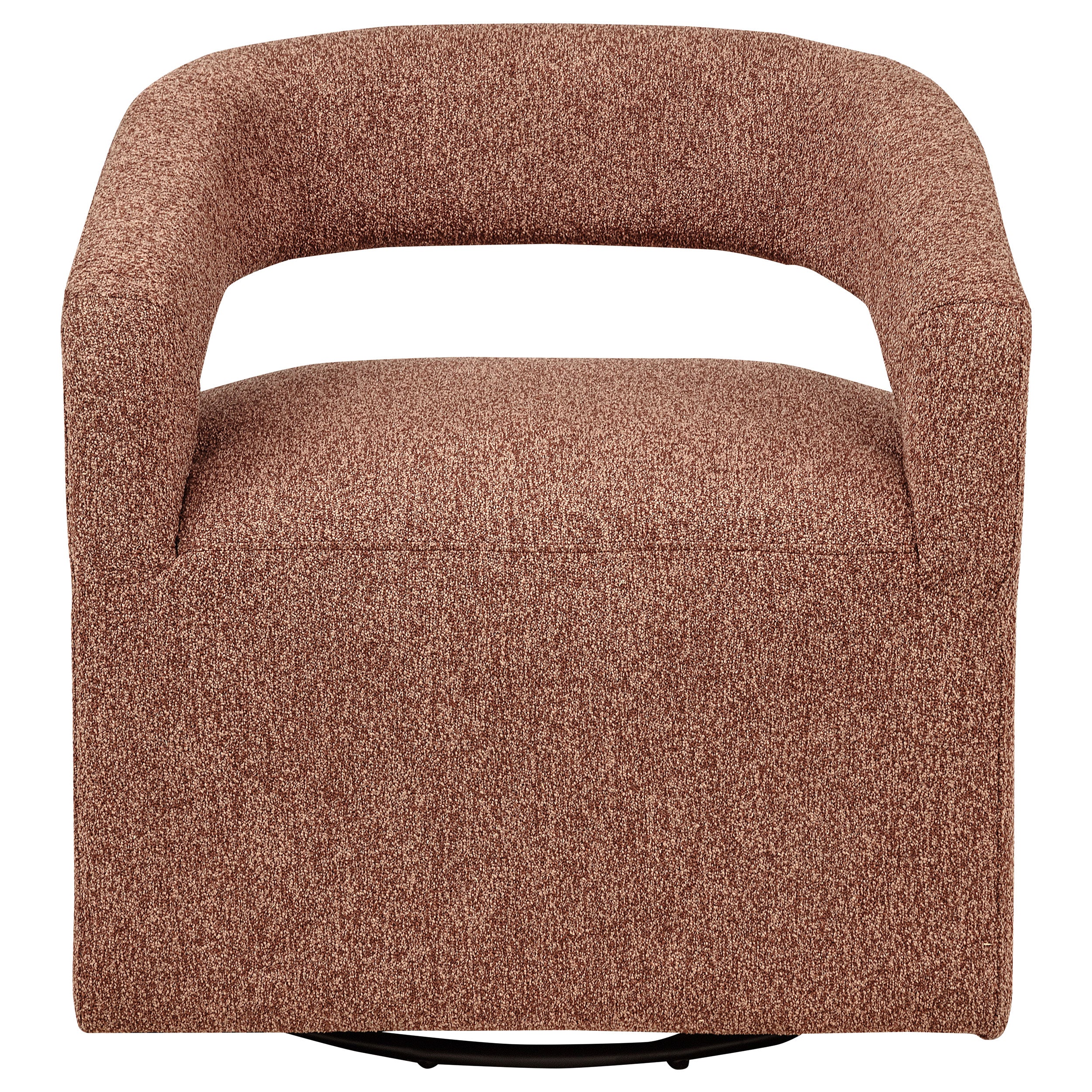 Westhill Boucle Upholstered Swivel Accent Chair Berry — view 3