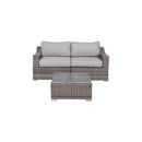 Outdoor Wicker Conversation Set With Cushions, All Weather
