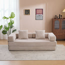 Floor Couch, Convertible Floor Sofa Bed With Pillow Back Support Armrest