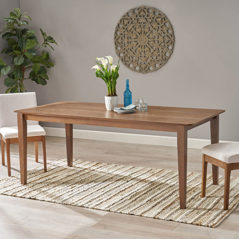 Farmhouse Charm Dining Table With Square Leg