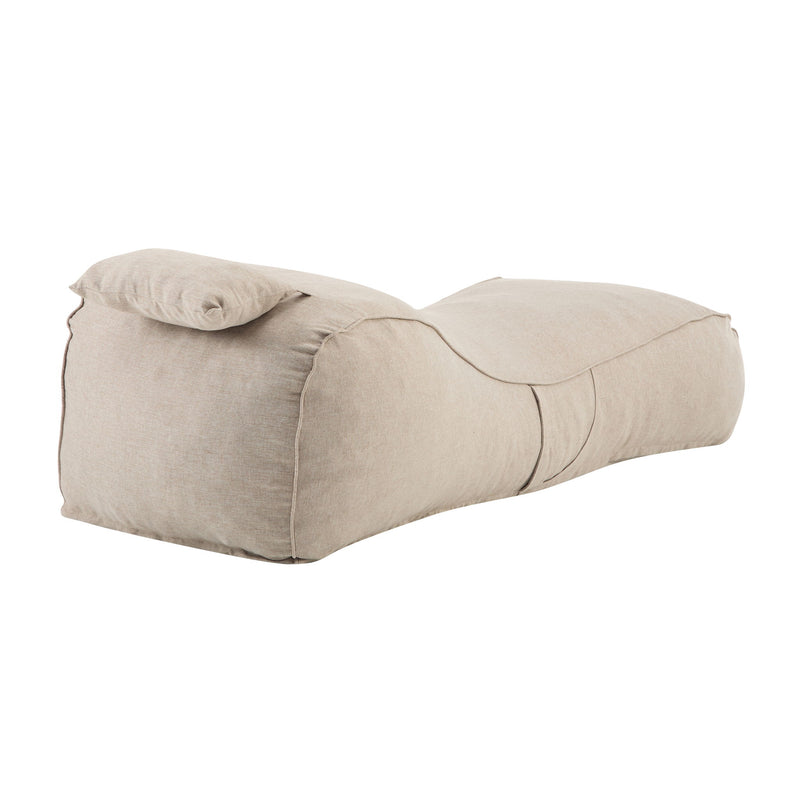 Lemoore - Outdoor Bean Bag Lounge Chair - Dark Beige