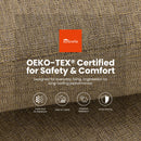 5 Pieces Outdoor Patio Bar Set, Rounded Square Table & 4 Aluminum Bar Stools