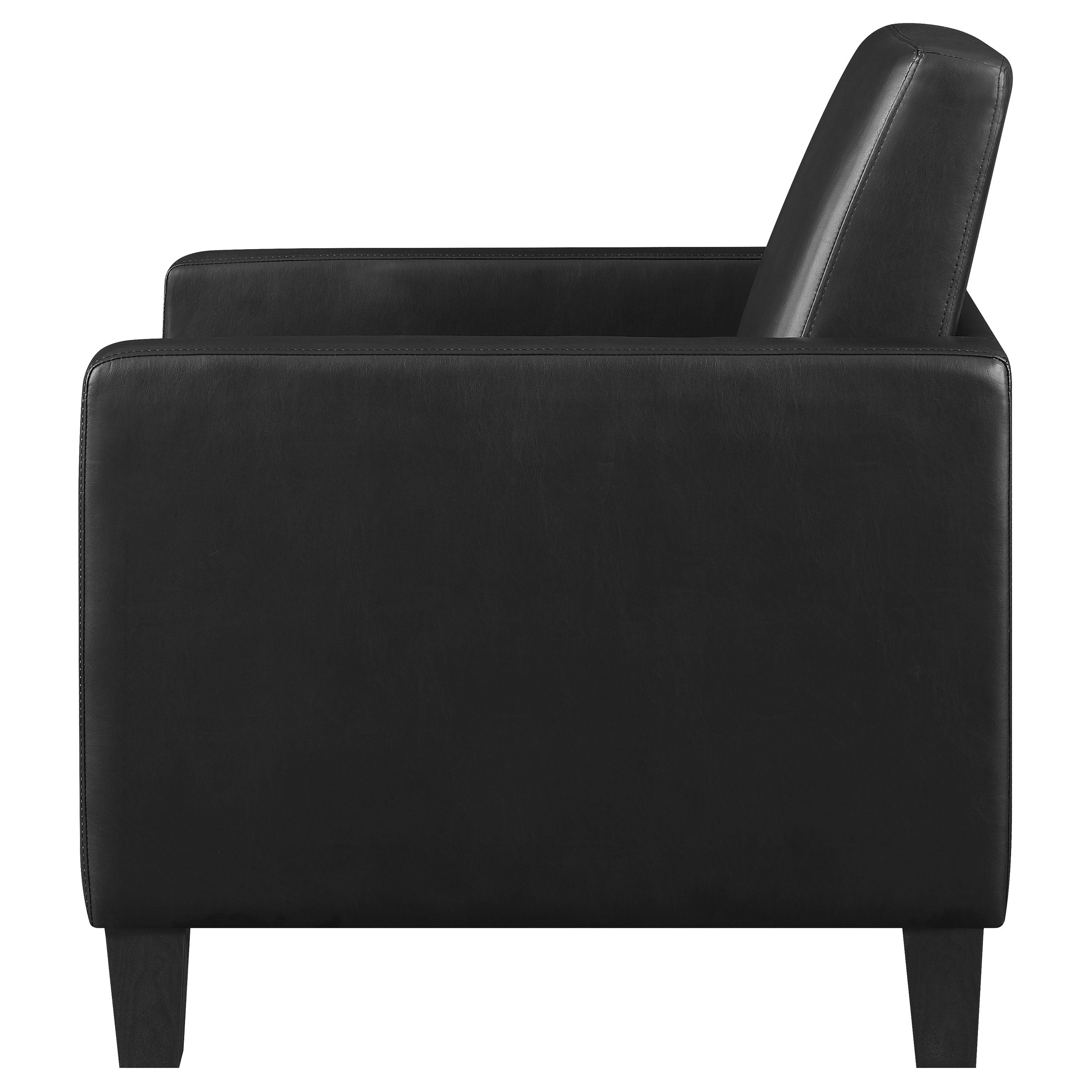 Julio Upholstered Track Arm Accent Chair Black — view 5