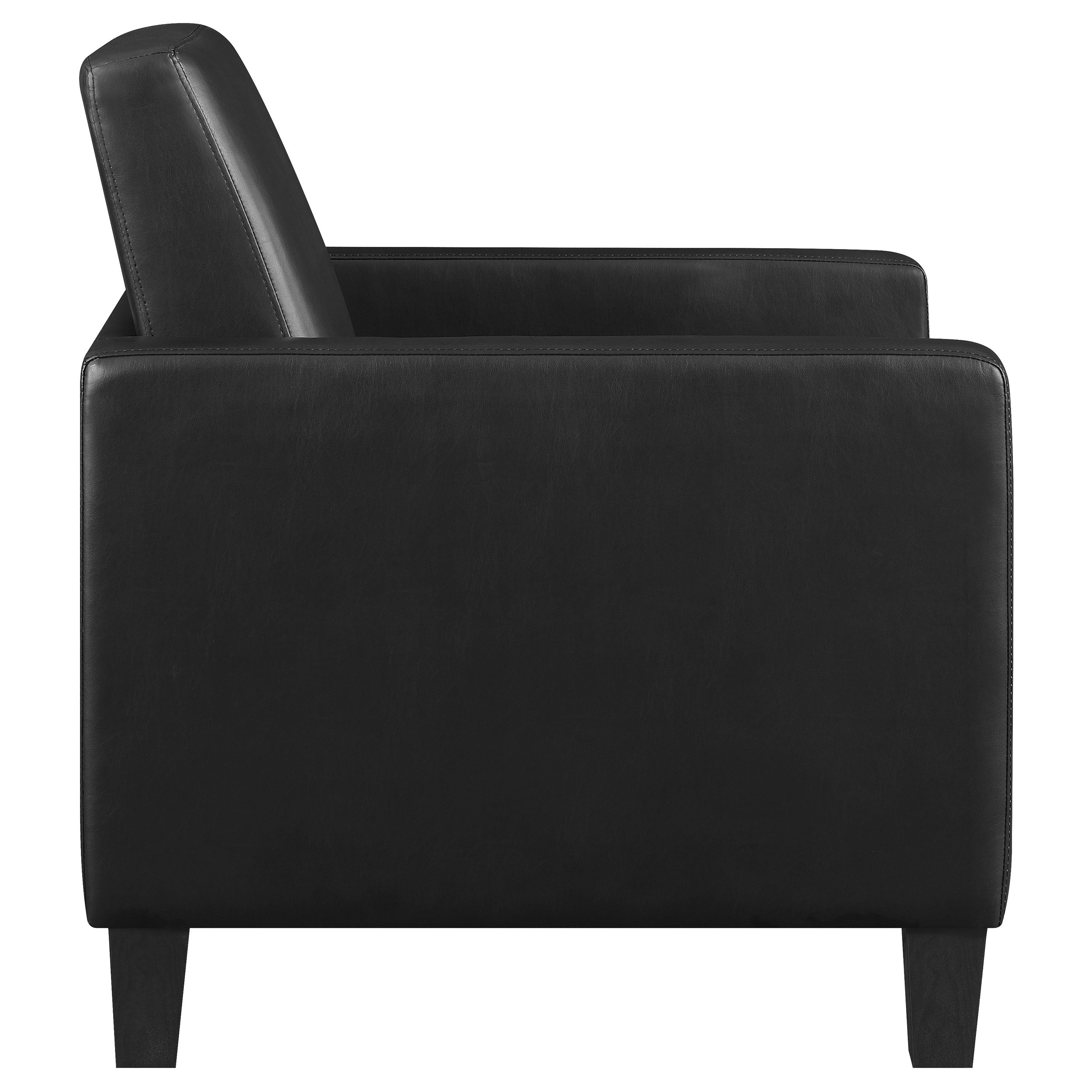 Julio Upholstered Track Arm Accent Chair Black — view 8