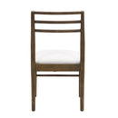 Farmhouse Style Dining Chair Set With Ladder Back Design